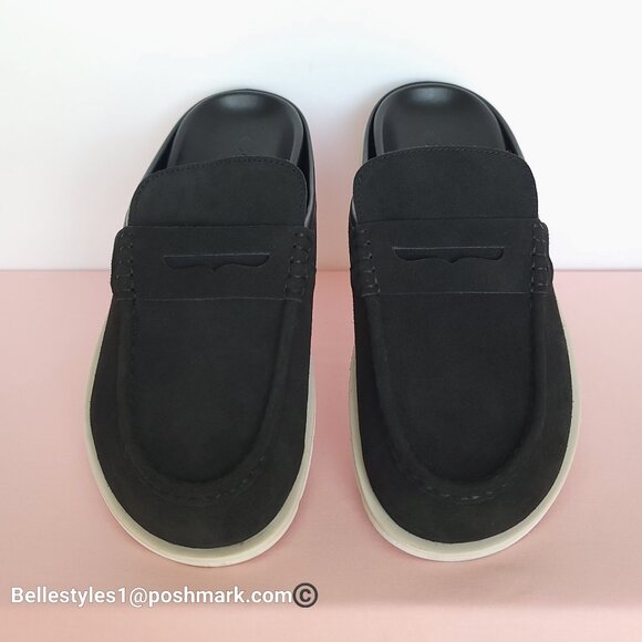 COACH Men’s Suede Loafer Mule- MEN’s US Size: 11D – Black color⭐ main image 10